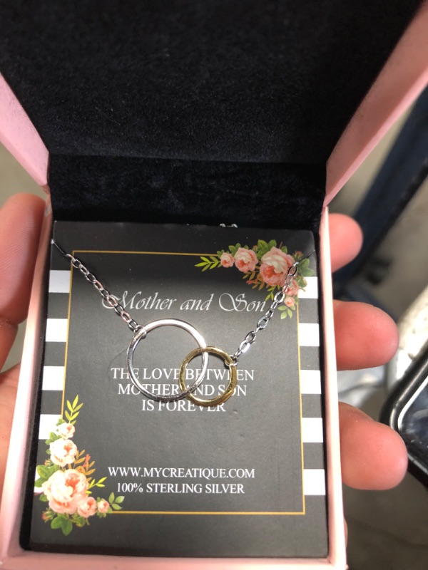 Photo 1 of CREATIQUE MOTHER SON INFINITY CIRCLES 2 CIRCLES NECKLACE 
