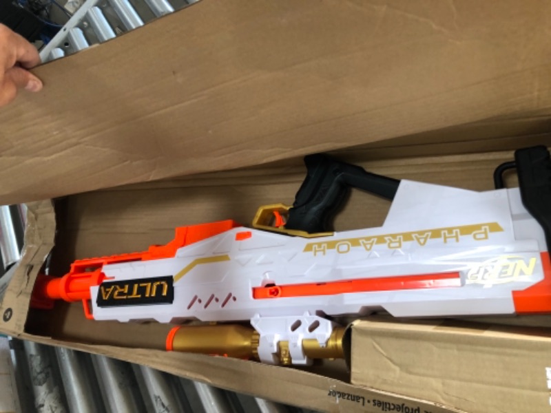 Photo 2 of NERF NERF Ultra Pharaoh Blaster with Premium Gold Accents, 10-Dart Clip, 10 Ultra Darts, Bolt Action, Compatible Only Ultra Darts
