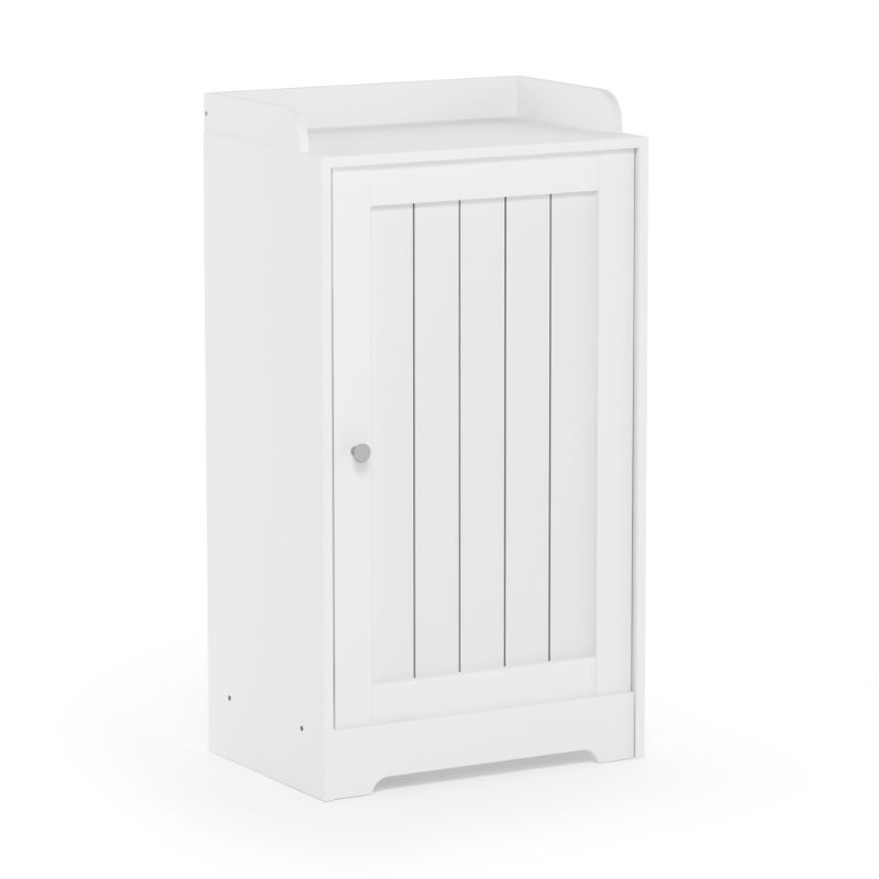 Photo 1 of **MINOR DAMAGE** FR18696WH Indo Standing Louver Door Cabinet - White - 31.50 X 17.32 X 11.61 in.
