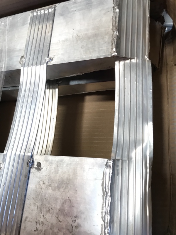 Photo 2 of **DAMAGED** 72'' X 15'' Aluminum Trailer Ramps 6000LBS Total Beavertail Hook End 1 Pair 2 Ramps
