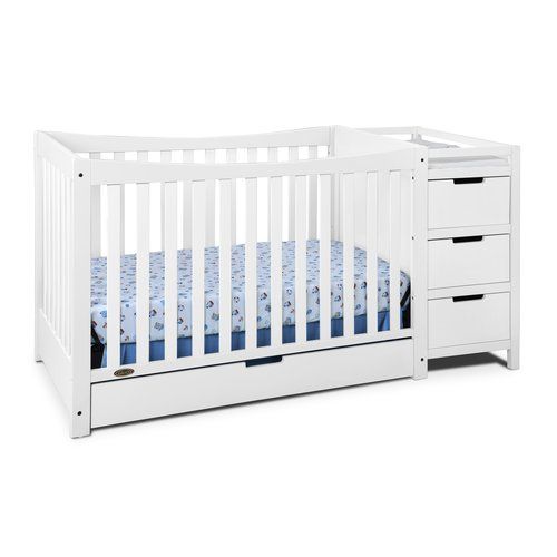 Photo 1 of Graco Remi 4-in-1 Convertible Crib and Changer in White
