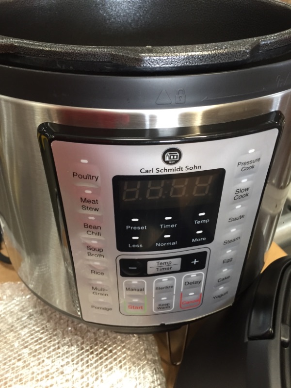 Photo 4 of 1829 CARL SCHMIDT SOHN 6Qt Pressure Cooker & Air Fryer Combo - All-in-One Multi-Cooker with Pressure & Air Fryer Lid, Steamer Cooker, 1500W Pressure, LED Touchscreen, Air Fryer with 3Qt Air Fry Basket
