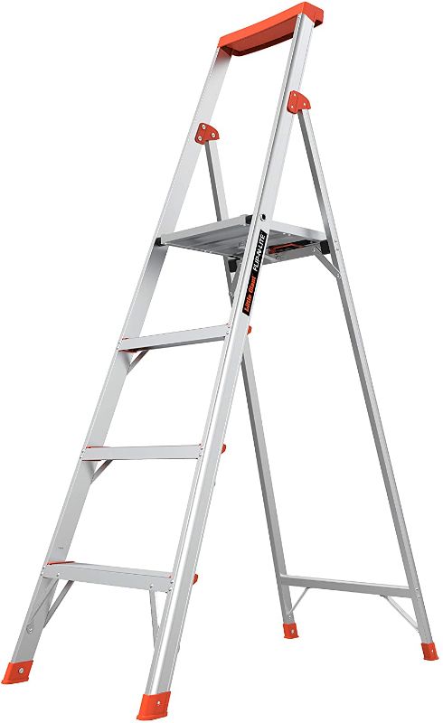 Photo 1 of ***MINOR DAMAGE** Little Giant Ladder Systems Flip N Lite 6 Foot 300 Pound Capacity Aluminum Lightweight Slim Stepladder Ladder
