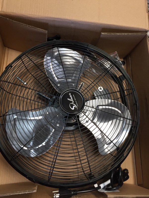 Photo 2 of **MISSING HARDWARE** Simple Deluxe, Commercial, Residential, and Greenhouse Use 18 Inch 3-Speed High Velocity Heavy Duty Metal Industrial Floor Fans, Black
