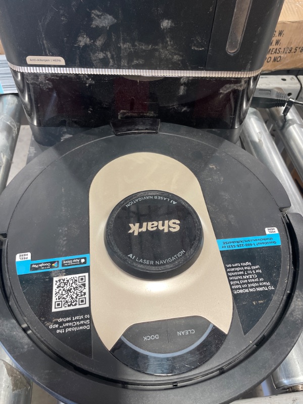 Photo 1 of ***PARTS ONLY*** Shark AV2501AE AI Robot Vacuum with XL HEPA Self-Empty Base, Bagless, 60-Day Capacity, LIDAR Navigation, Perfect for Pet Hair, Compatible with Alexa, Wi-Fi Connected, Carpet & Hard Floor, Black

