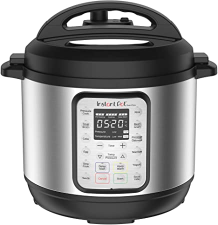 Photo 1 of Instant Pot Duo Plus 7-in-1 Electric Pressure Cooker, Slow Cooker, Rice Cooker, Steamer, Sauté, Yogurt Maker, Warmer & Sterilizer,8 Quart Stainless Steel/Black
