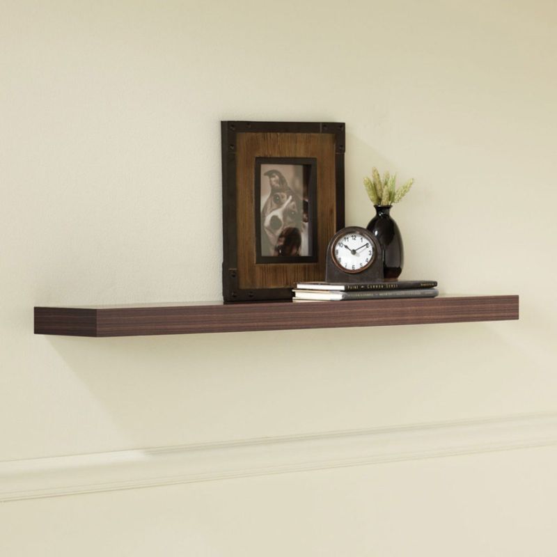 Photo 1 of (COSMETIC DAMAGES) Magellan Group Woodland Products Espresso Chicago Floating Ledge, 24"W x 10"D x 2"H 
