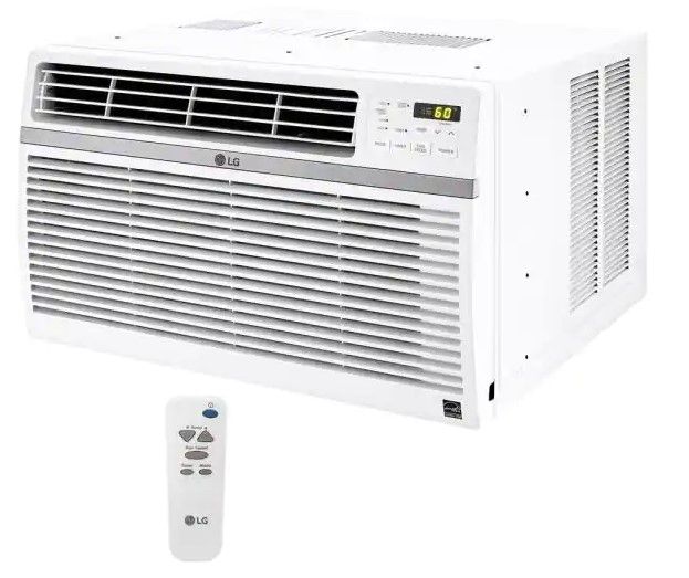 Photo 1 of (NOT FUNCTIONAL; DAMAGED FRONT PANEL) LG Electronics 12,000 BTU 115-Volt Window Air Conditioner LW1216ER Cools 550 Sq. Ft. with ENERGY STAR and Remote