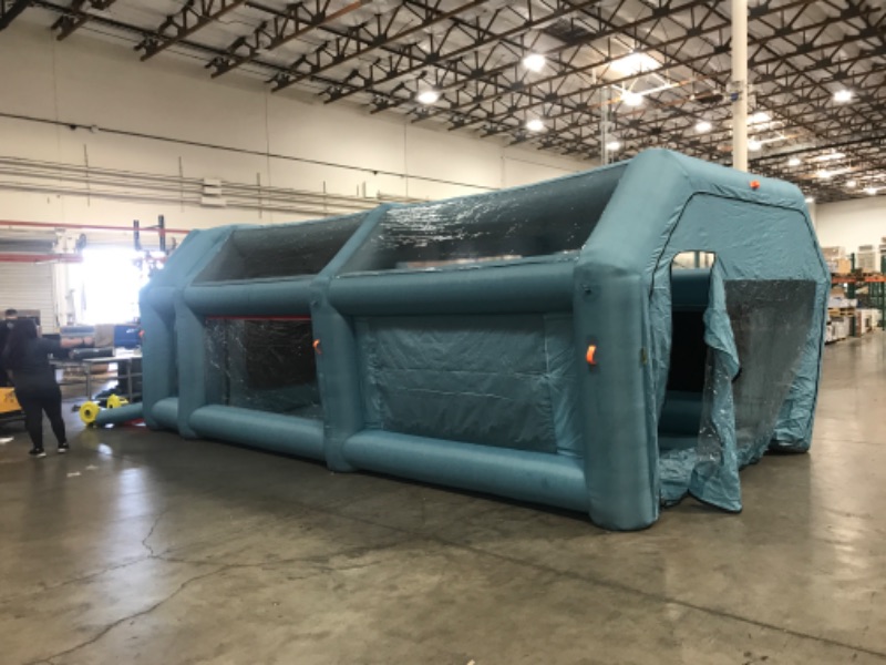 Photo 6 of (DOES NOT COME IN ORIGINAL BOX; SEE PIC FOR PACKAGING) Vevor Inflatable Spray Booth, Appx 24' x 15' x 8'