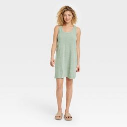 Photo 1 of SIZE: L - Women's Terry Tank Dress - A New Day™ Green

