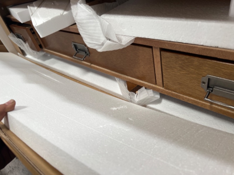 Photo 1 of Campaign Wood Writing Desk with Drawers - Threshold™

