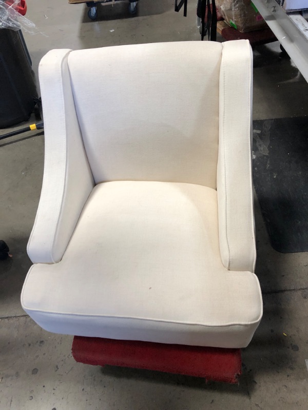 Photo 2 of (INCOMPLETE) HomePop Velvet Swoop Arm Accent Chair, Tan
