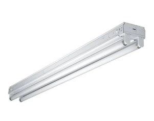 Photo 1 of (DOES NOT INCLUDE BULBS) Metalux 32-Watt 2-Light White 4 ft. Fluorescent Strip Light