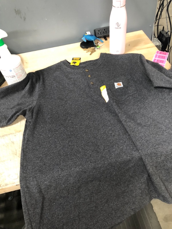 Photo 1 of Men's Regular Large Carbon Heather Cotton/Polyester Short-Sleeve T-Shirt
