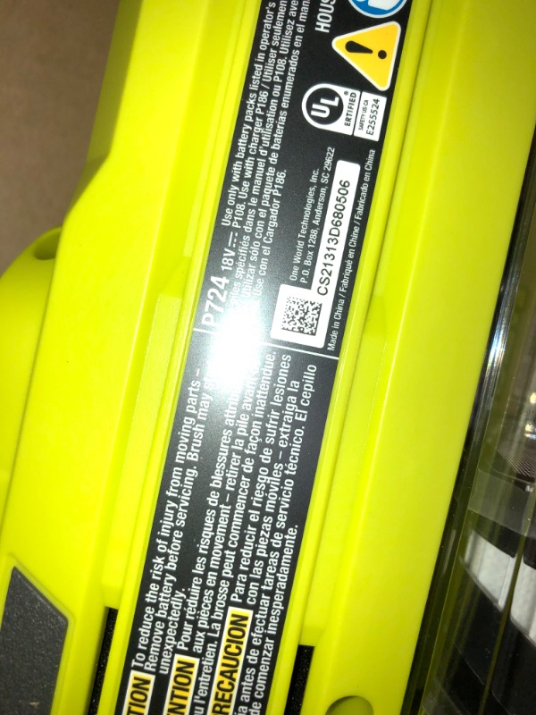 Photo 3 of Ryobi 18V Evercharge Brushless Compact Cordless Stick Vacuum P724