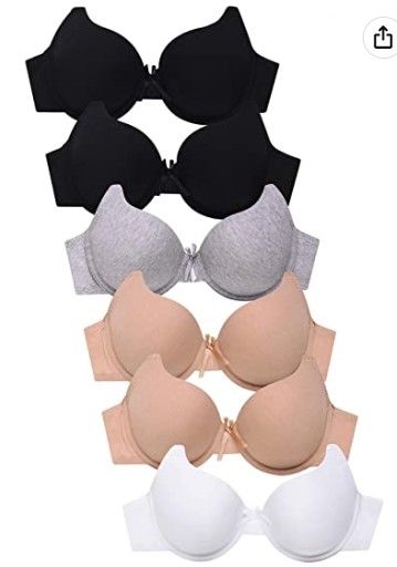 Photo 1 of Mamia Women's Basic Lace/Plain Lace Bras (Pack of 6)- Various Styles-36B 
