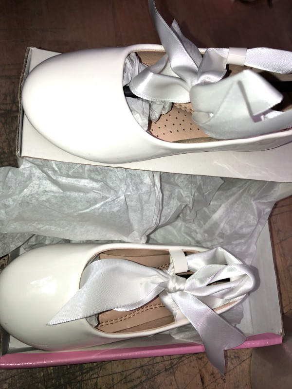 Photo 1 of ADAMUMU Girls Dress Shoes Princess Mary Jane Shoes Slip on Casual Toddler Girl Ballet Flats -SIZE 8 TODDLERS 