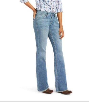 Photo 1 of Ariat Ladies Trouser Perfect Rise Beatrice Wide Leg Bombshell Wash SIZE 27R