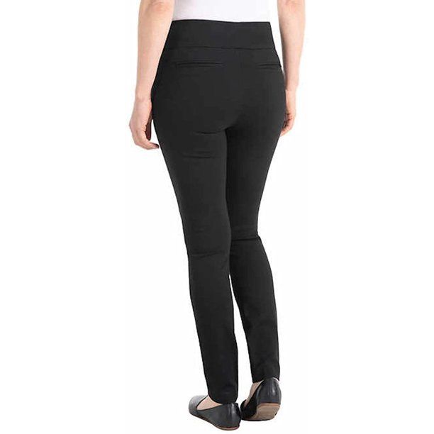 Photo 2 of Dalia Women's Pull-On Ponte Pant with Built-in Tummy Control Panel (black, size xxl)