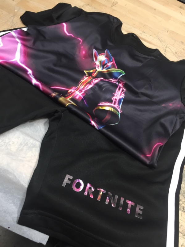 Photo 2 of  Epic Games Fortnite T-Shirt and Shorts Sets Summer 2 Pieces Short Sleeve Outfits Playwear Clothes for Youth Boys Girls SIZE S