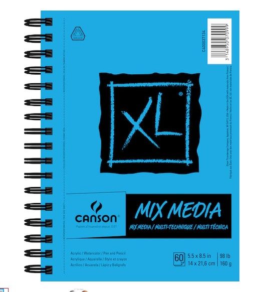 Photo 1 of  canson mix media sketchbook 2PACK