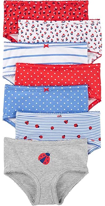 Photo 1 of Carter's Girls' Little 7-Pack Underwear, Size 6-6X