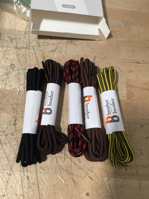 Photo 2 of BB BROTHER BROTHER Boot Laces (5 Pairs) of Heavy Duty and Durable Round Shoelaces for Work, Hiking and Walking Boots
