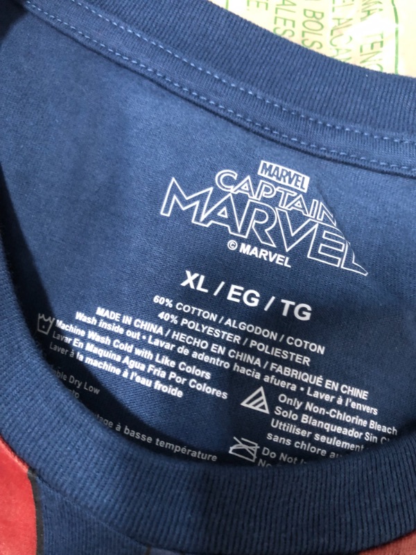 Photo 2 of marvel captain marvel kids t shirt, xl