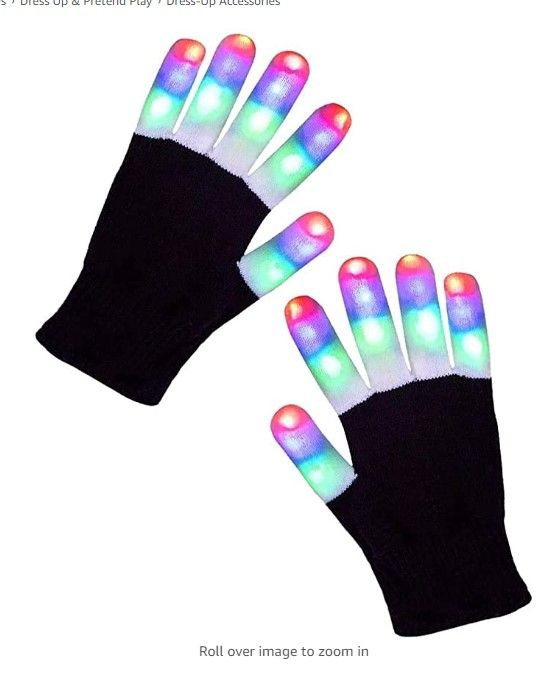 Photo 1 of Aubllo Led Gloves Light Up Rave Glow Gloves 3 COLOR 