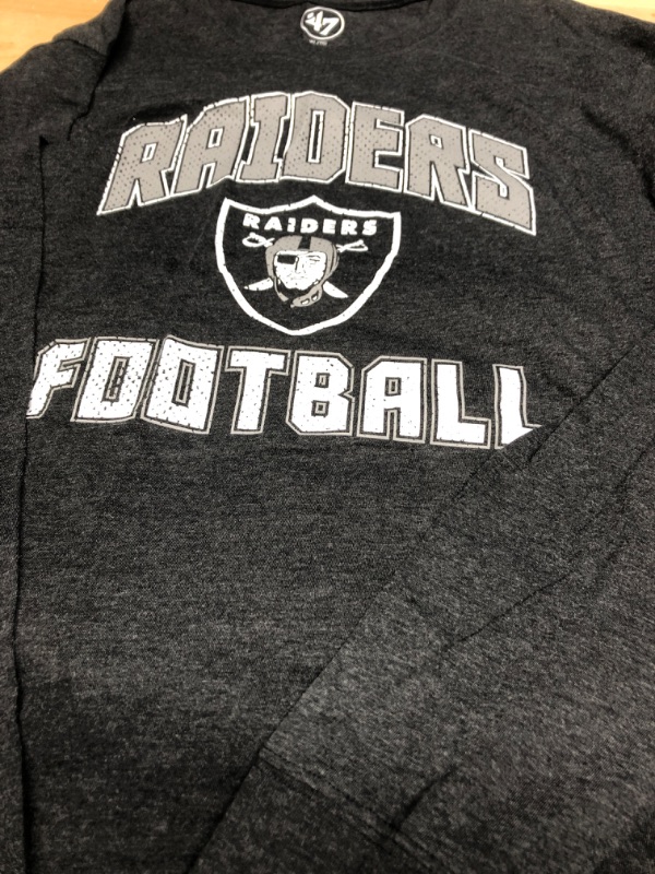 Photo 2 of Las Vegas Raiders '47 Team Varsity Arch Throwback Long Sleeve T-Shirt - SIZE XL
