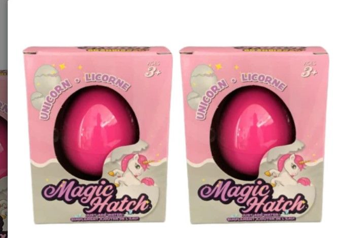 Photo 1 of Hapros 2 Pack Growing Unicorns Magical Hatching Eggs Toys, Fun Pink Unicorn Grow Egg In Water Surprise Toy - for Girls, Boys and Kids 3+, Hatch, Grow and Learn 2 PACK
