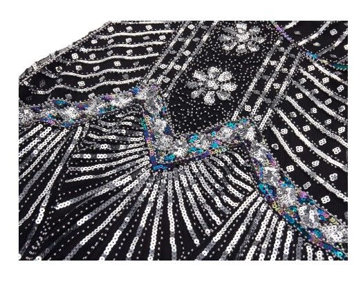 Photo 3 of BABEYOND Women's Flapper Dresses 1920s V Neck Beaded Fringed Great Gatsby Dress SIZE XL