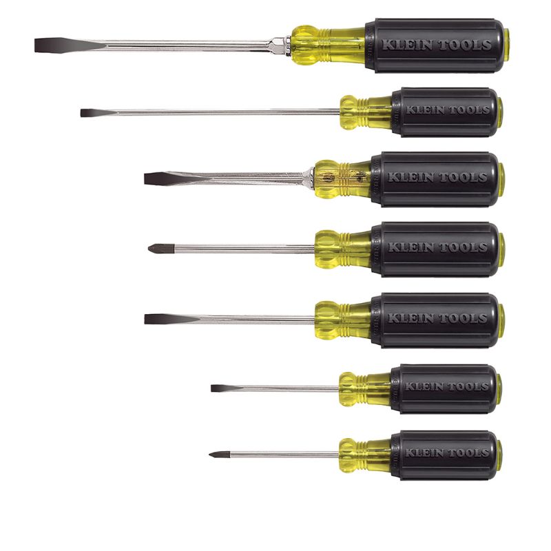 Photo 1 of "Klein 85076 Durable Chrome Cushion-Grip Screwdriver Set - 7pc"
