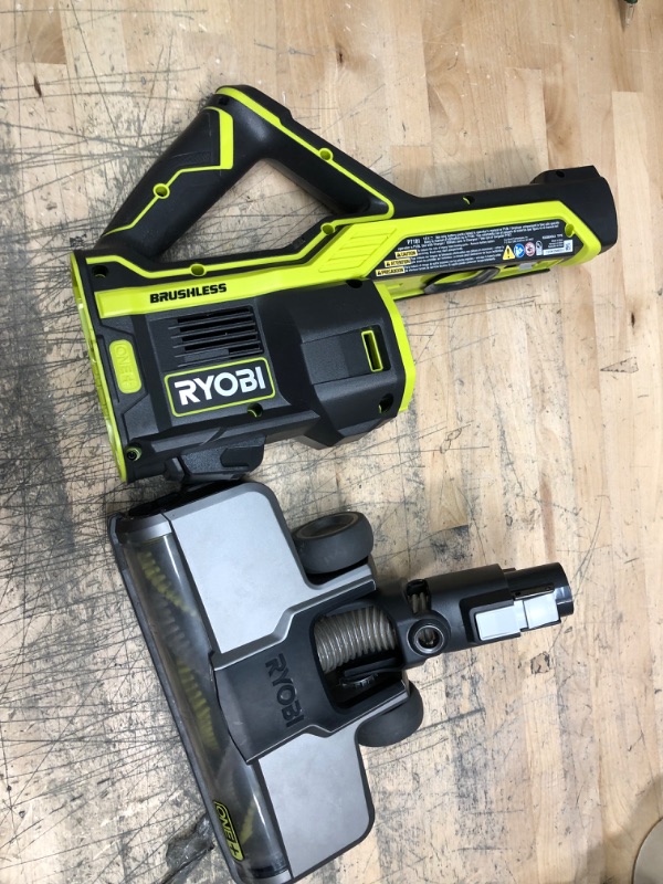 Photo 5 of NOT COMPLETE!!! RYOBI ONE+ 18V Brushless Cordless Stick Vacuum Cleaner (Tool Only) with EVERCHARGE Charging Mount