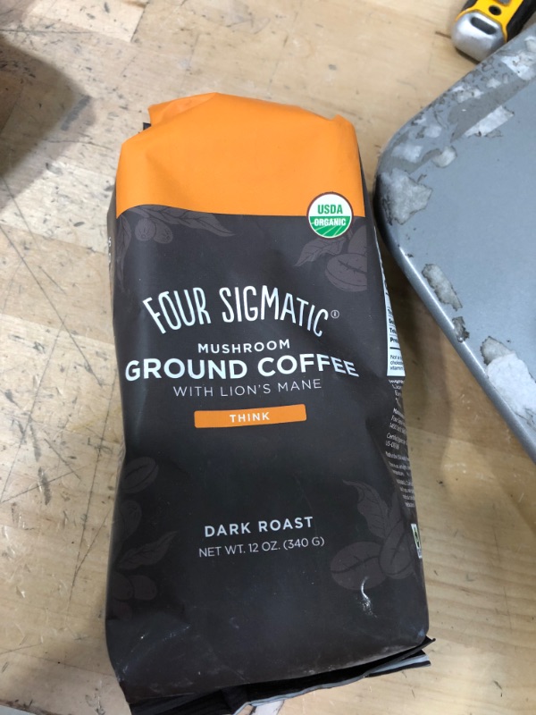 Photo 2 of *EXPIRES Jan 2024, NON REFUNDABLE* 
Four Sigmatic Mushroom Ground Coffee, Organic and Fair Trade Coffee with Lions Mane, Chaga, & Mushroom Powder, Focus & Immune Support, 12 Oz Pack may Vary
