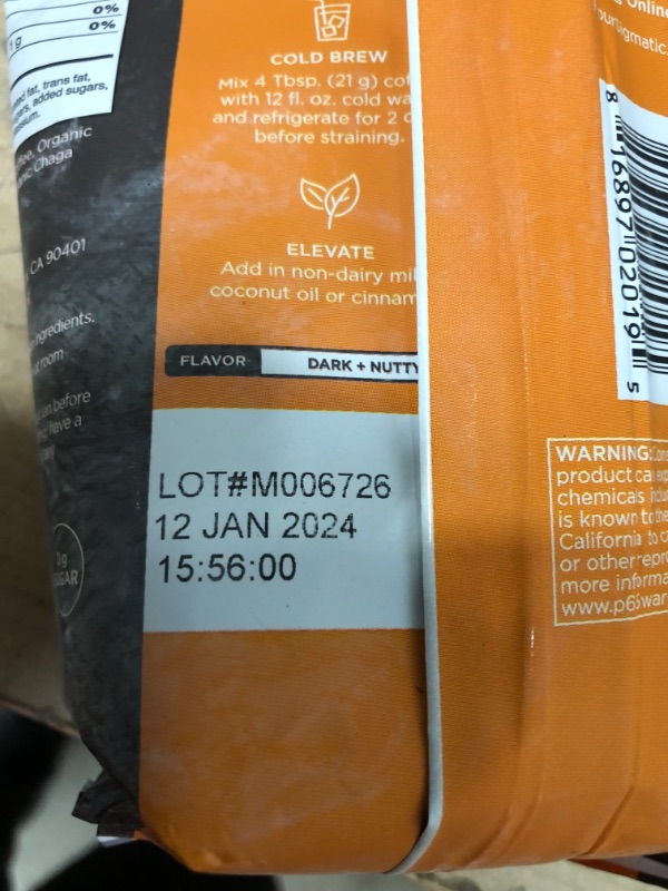 Photo 3 of *EXPIRES Jan 2024, NON REFUNDABLE* 
Four Sigmatic Mushroom Ground Coffee, Organic and Fair Trade Coffee with Lions Mane, Chaga, & Mushroom Powder, Focus & Immune Support, 12 Oz Pack may Vary
