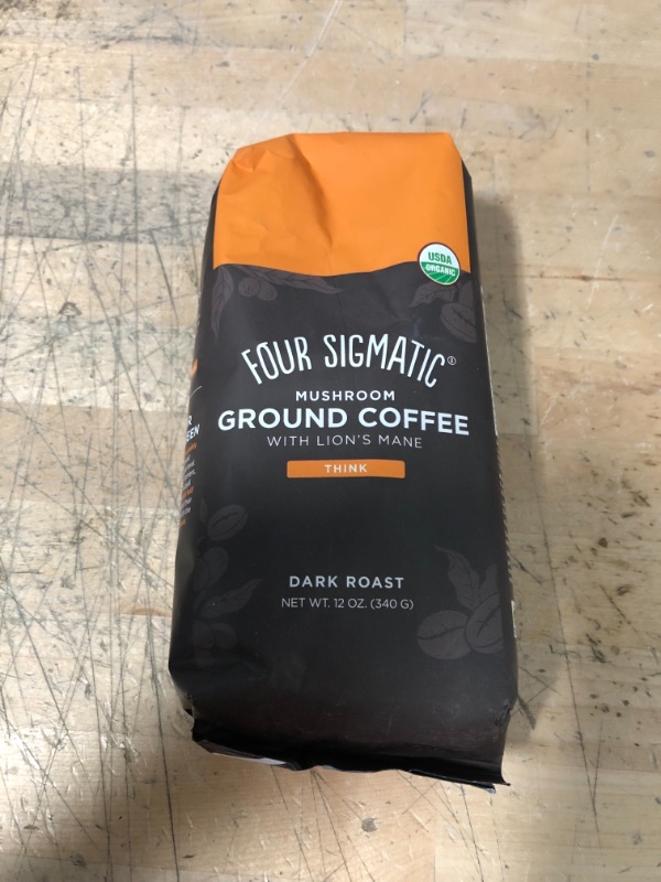 Photo 1 of *EXPIRES Jan 2024, NON REFUNDABLE* 
Four Sigmatic Mushroom Ground Coffee, Organic and Fair Trade Coffee with Lions Mane, Chaga, & Mushroom Powder, Focus & Immune Support, 12 Oz Pack may Vary
