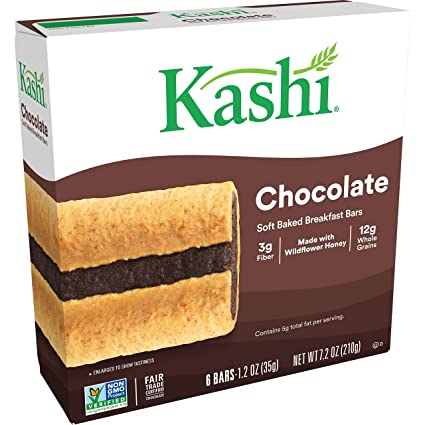 Photo 1 of *EXPIRES Sept 2022, NON REFUNDABLE* 
Kashi Soft Baked Breakfast Bars, Fiber Bars, Kids Snacks, Chocolate, 7.2oz Box (6 Bars)
