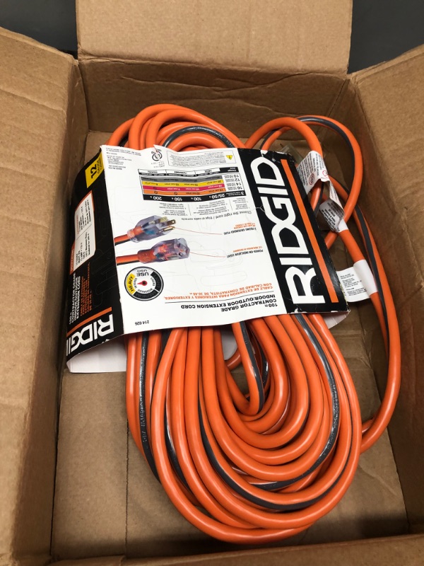 Photo 3 of 100 ft. 12/3 Outdoor Extension Cord