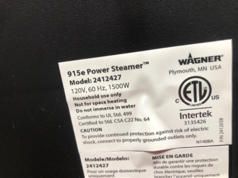 Photo 2 of Wagner 915 on-Demand Steamer
