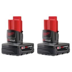 Photo 1 of "Milwaukee 48-11-2412 M12 12V 3.0Ah REDLITHIUM XC Compact Battery -2pk"
