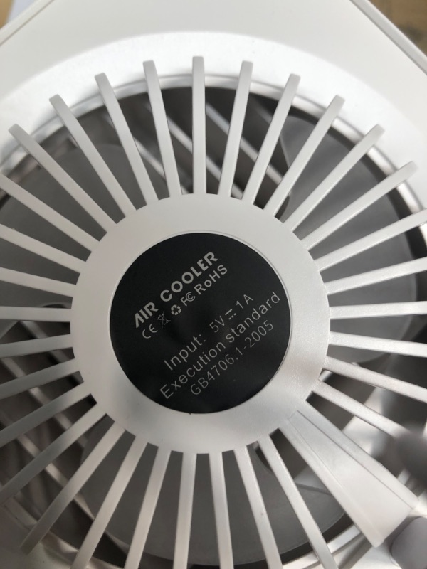 Photo 3 of MORIOX Portable Air Cooler Evaporative Air Conditioner with Rechargerable Battery 3 Speed Fan with Atomizing Humidifier for Personal Desktop
