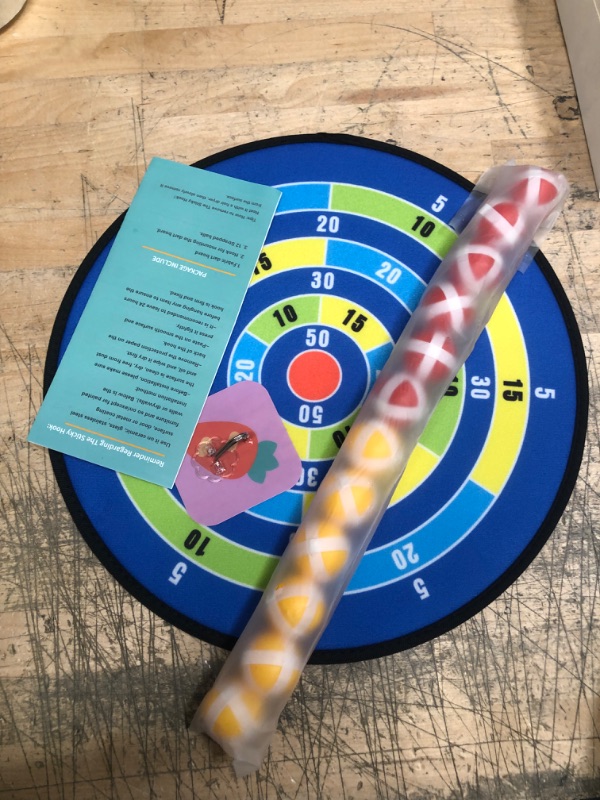 Photo 2 of Kid Dart Games, Toys for Boys Girls Dart Board Gift with 12 Sticky Balls, Safe Indoor and Outdoor Throwing Toss Target Games, Great Fun Activity for Kids and Family, 14 Inches
