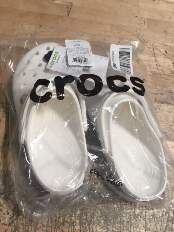 Photo 3 of Crocs Crocband Clog White 37-38 M SZ-5, W SZ-7
