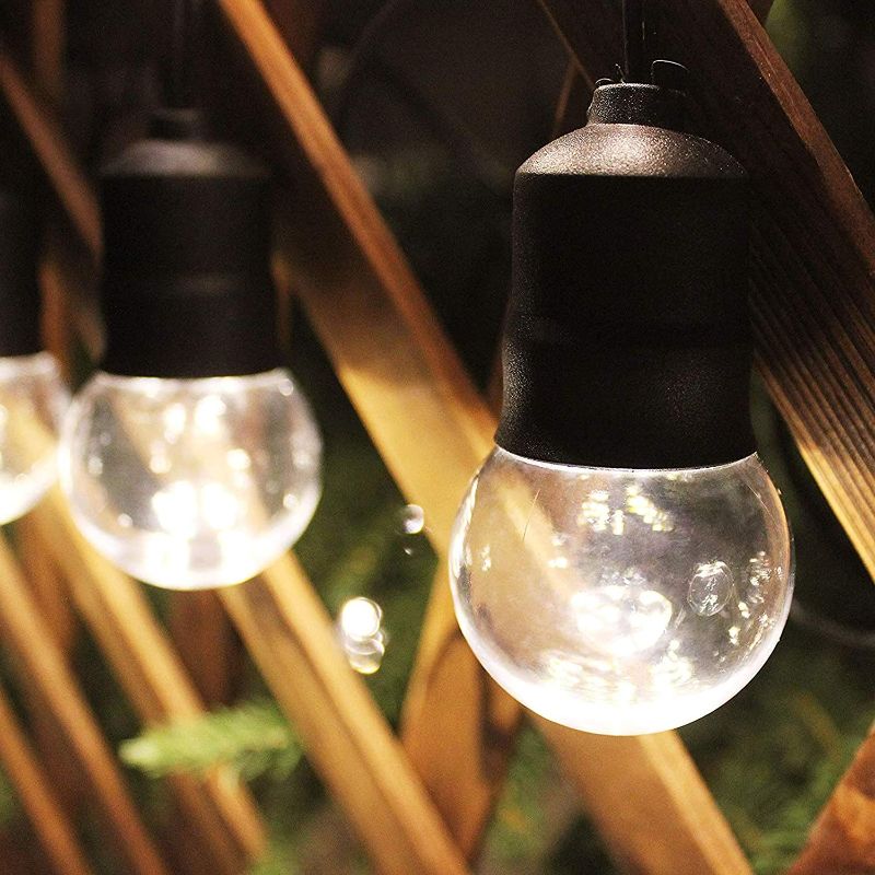 Photo 1 of  Outdoor String Lights with 15 x Warm White Shatterproof Hanging Globe LED Bulbs 