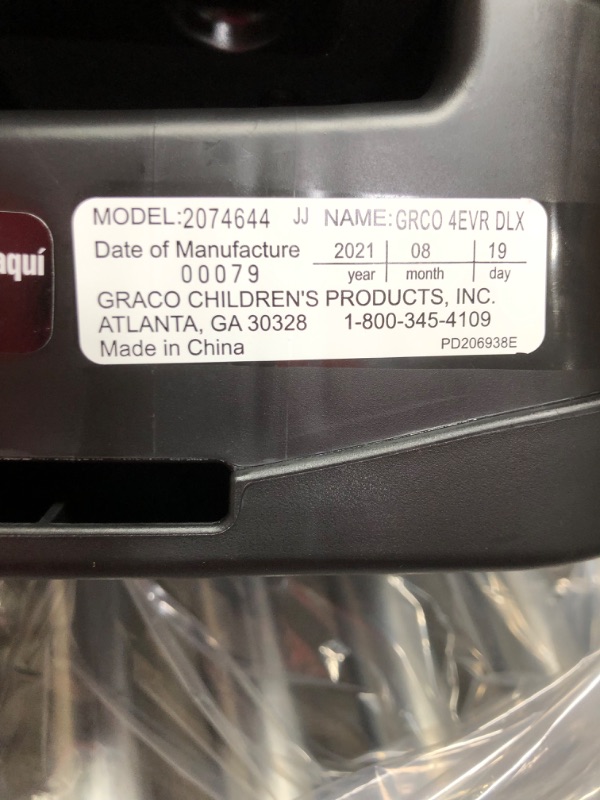 Photo 2 of Graco 4Ever DLX 4 in 1 Car Seat | Infant to Toddler Car Seat, with 10 Years of Use, Joslyn, 20x21.5x24 Inch
