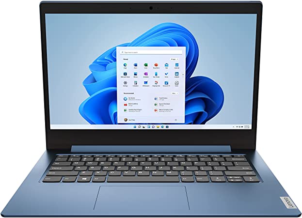 Photo 1 of Lenovo IdeaPad 1 Laptop, 14.0" HD Display, Intel Celeron N4020, 4GB RAM, 64GB Storage, Intel UHD Graphics 600, Windows 11 in S Mode, Ice Blue