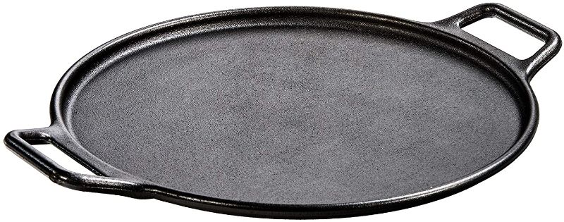 Photo 1 of Lodge Pre-Seasoned Cast Iron Baking Pan with Loop Handles, 16", Black
