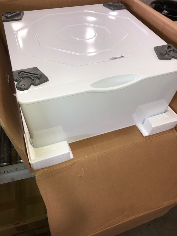 Photo 3 of Samsung 14.2 in. White Laundry Pedestal with Storage Drawer