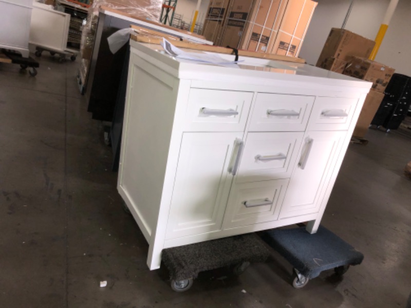 Photo 9 of ***broken legs and broken vanity top***
Home Decorators Collection Mayfield 42 in. W x 22 in. D Vanity in White with Cultured Marble Vanity Top in White with White Basin